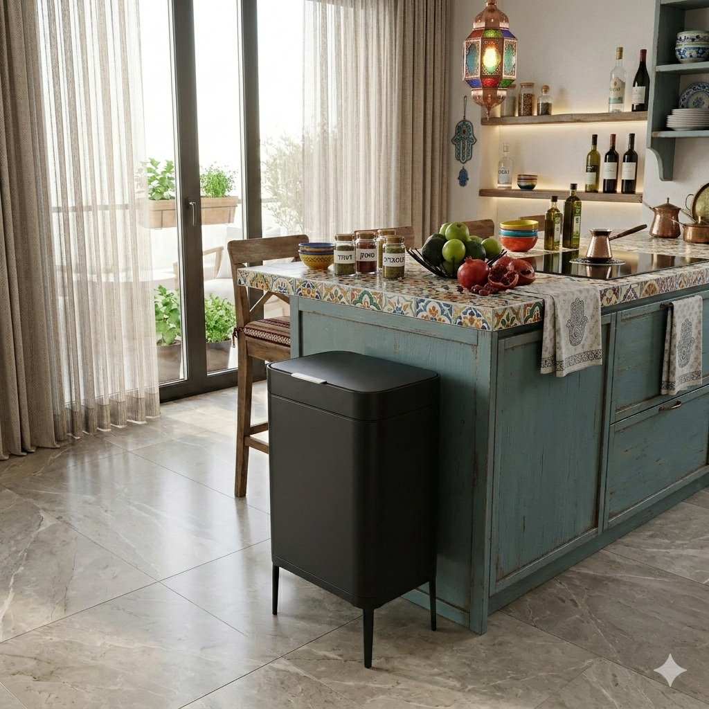 PressOpen - פח אשפה נפתח בלחיצה בנפח 60 ליטר lano